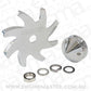 Aeroflow AF64-4300 Billet Alternator Pulley & Fanwith Nose Cover Polished