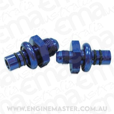 Aeroflow AF64-4356 Ford Efi Regulator Adapter -6AN with .435" Shank Blue
