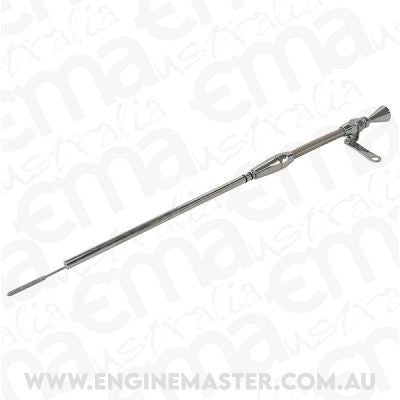 Aeroflow AF64-2112 302-351C Clev Engine Dipstick Billet Handle S/S Braided Tube