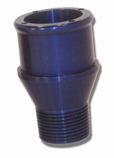 CVR CVR6175BL Water Pump Inlet Fitting 1" NPT Male to 1.75" Hose 3.15" Long Blue