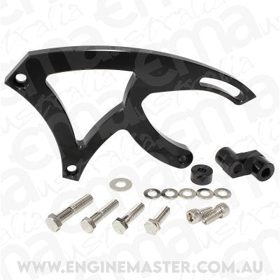 Aeroflow AF64-4009BLK Black Clev P/Steer Bracket Suit Saginaw P/Steer Pumps