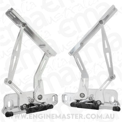 Aeroflow AF64-4122 Billet Bonnet Hinge Kit Polishhq-Wb Holden Lh-Uc Torana New
