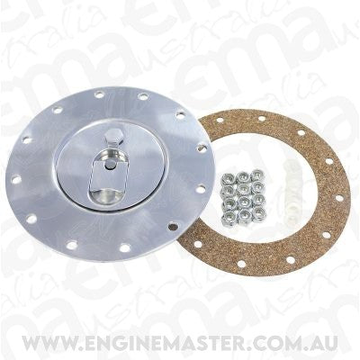 RCI & Aeroflow Fuel Cells. May fit other 12 bolt cells.Notes: Kit includes nuts, nylons washers and cork gasket. Bolts not included Billet Aluminium Cap Polished-Gasket-Bolts Cell