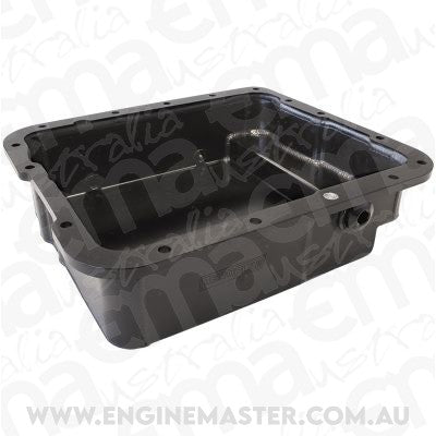 Suit GM 4L60 & 4L60E Transmissions.Transmission Pan Material: Aluminium Deep Trans Black Comm ODore Chev Aeroflow Performance Products AF72-3007BLK