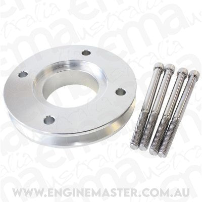 Holden 253-308.Pulley Finish: Clear Anodised Quantity: Sold individually Gilmer V-Groove Adapter Silver Suit AF64-3003 Aeroflow Performance Products AF64-3010