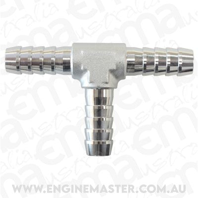 Aeroflow AF64-4203S Aluminium T Piece 6mm / 1/4" Silver Tee Piece