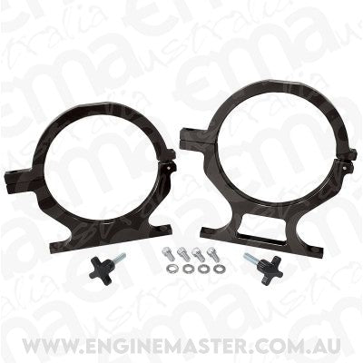 Aeroflow AF64-5000BLK Nos Bottle Billet Brackets *(Pair)* Black Nitrous