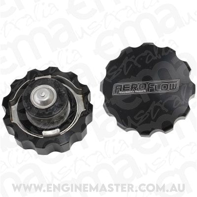 Aeroflow AF64-5033BLK Billet Radiator Cap 32mm 1.44B Complete with Billet Cover