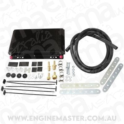 Aeroflow AF72-6050 11" x 6" x 1-1/2" 3/8" Barb Trans Oil Cooler Kit
