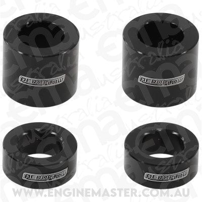 Aeroflow AF64-4376BLK BILLET BOLT SPACERS M8 BLACK 5/16 PACK OF 4
