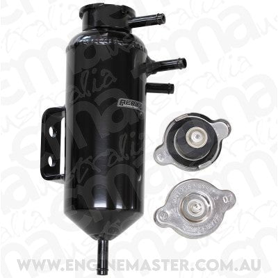 Aeroflow Performance Products AF77-1031BLK Universalersal Header Tank 5/16" Barb S Compact Design 32mm Cap