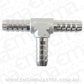 Aeroflow AF64-4205S Aluminium T Piece 10mm / 3/8" Silver Tee Piece