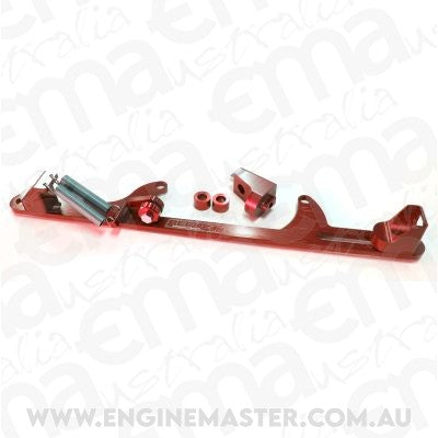 Aeroflow AF64-2002R Billet Throttle Cable Bracket Red suits 4500 Style