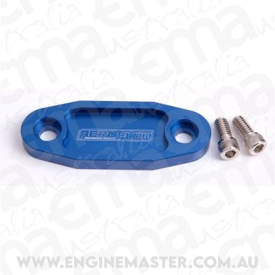 Aeroflow AF64-2020 Billet Fuel Pump Block Off Blue Suit 302 351C