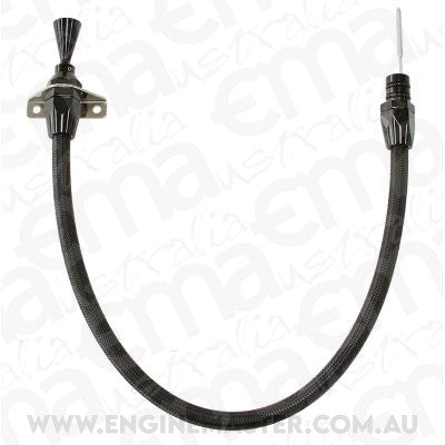 Aeroflow AF72-2501BLK GM Powerglide Trans Dipstick Firewall Mount Black Finish