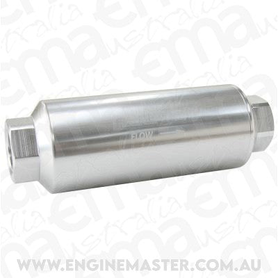 Aeroflow AF66-2043S-10 Aeroflow Pro Filter 10 Micron Silver Female -12 ORB 2.4" x7"