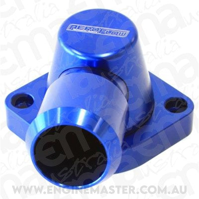 Aeroflow AF64-2092 Billet Thermostat Housing Blue Swivel All LS Except LS3