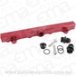 AeroFlow AF64-2221 Mitsubishi Evolution 4-9 4G63 Billet EFI Fuel Rails - Red Suit 14mm Full Length Fuel Injectors -10ORB Ports