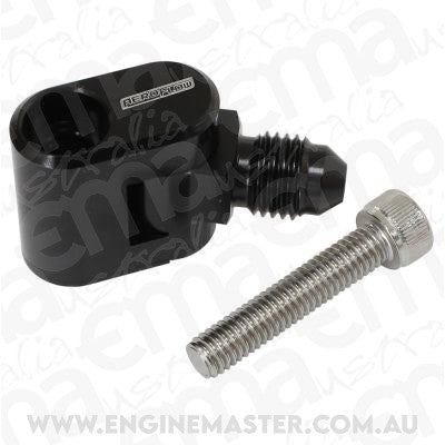 Aeroflow AF64-2187BLK Swivel GM LS Water Cross- Over Adapter -4AN Male Nipple