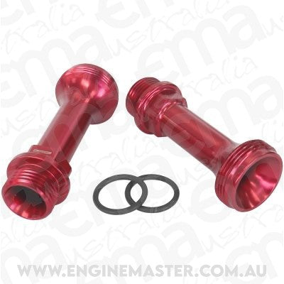 Aeroflow AF59-2136R Replacement Billet Adjustable Fuel Log Legs Suit Adjustable Fuel Log (AF64-2037), -8ORB for Holley Carburettors, Red Finish