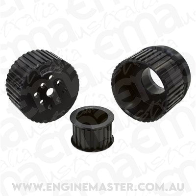 Aeroflow AF64-3002BLK Gilmer Drive Kit - Black Ford 289-351W 302-351C