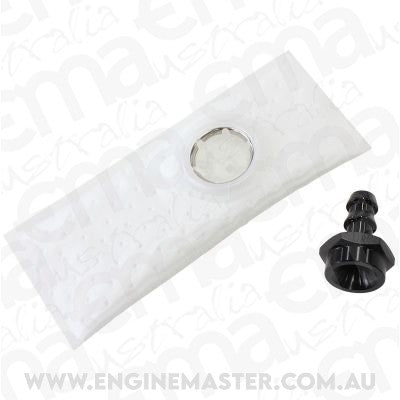Aeroflow AF64-2171BLK FUEL PUMP INLET SCREEN ADAPTERKIT 3/8 BARB FILTER 40mm PUMP