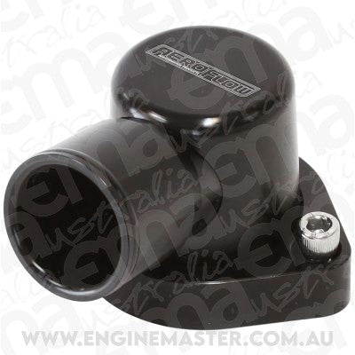 Aeroflow AF64-2039BLK Billet Thermostat Housing Black 90 Deg suits 302 351C