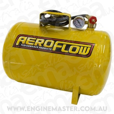 Aeroflow AF77-3010 5 Gal Port Able Air Tank Yellowwith Tank Valve 125 Max Operat