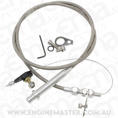 Aeroflow Performance Products AF72-7007 Kickdown Cable With Stainless Steel Cover & Chrome Ends (Suit GM TH350 Transmission)