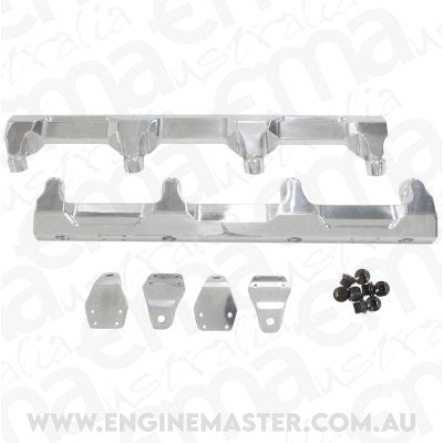 Aeroflow AF64-2124P GM LSA Supercharged Fuel Rail -8ORB Inlets / Outlets Billet
