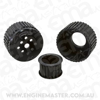 Aeroflow AF64-3000BLK Gilmer Drive Kit - Black Chev V8 with Short W/Pump