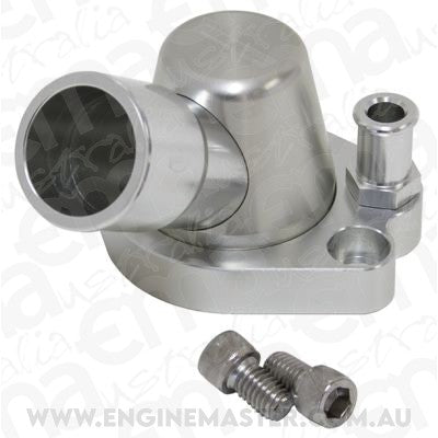Aeroflow AF64-2091S 253 308 Holden Thermostat Housing Silver W/Heater Swivel