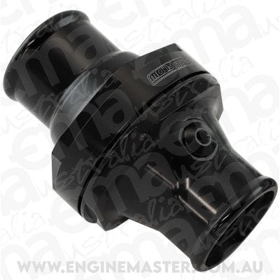 Aeroflow AF64-3044BLK INLINE THERMOSTAT HOUSING 1.50" 38MM HOSE BLACK