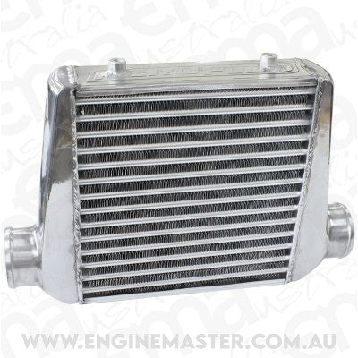 Aeroflow AF90-1002 280 x 300 x 76mm 3" In/Out Aluminium Intercooler Polished