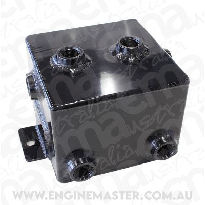 Aeroflow AF77-1010BLK Fabric Alloy Universal Tank 1L x 6 -8 ORB Black with Mount Tabs