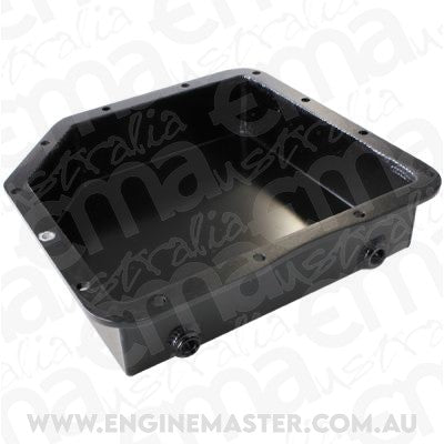 Aeroflow AF72-3003BLK Th350 3" Deep Fabricated Transpan Black Inc Filter Extension