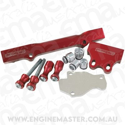 Gen 2 Billet Fuel Rail Kit, Red Finish (Suits for Mazda Rotary Series 6-8 RX7)