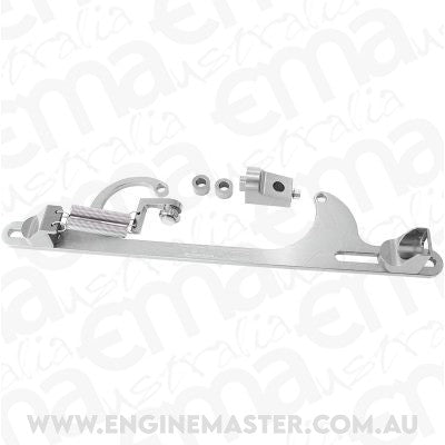 Aeroflow AF64-2001S Billet Throttle Cable Bracket Silver suits 4150 Style