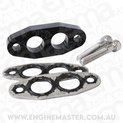 Aeroflow AF64-2184BLK LS Oil Cooler Adapter Vt - Vz Extension