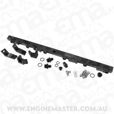 Aeroflow AF64-2004BLK Fuel Rail Kit Ba-Bf Black Ford 6 Cylinder