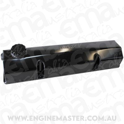 Aeroflow AF77-5000BLK-12 Fabricated Valve Covers Black Suit Sb Chev -12ORB