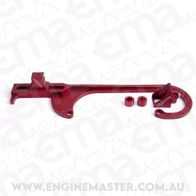 Aeroflow AF64-2026R Billet Throttle Cable Bracket Red suits 4150 Style Carbs
