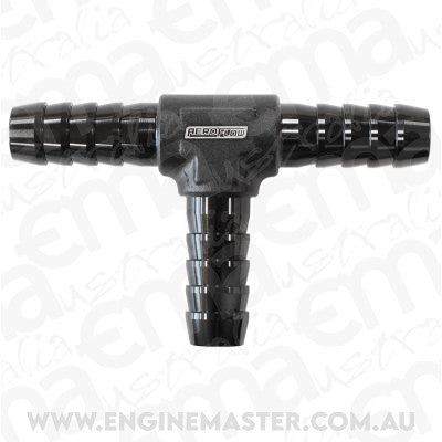 Aeroflow AF64-4206BLK Aluminium T Piece 13mm / 1/2" Black Tee Piece