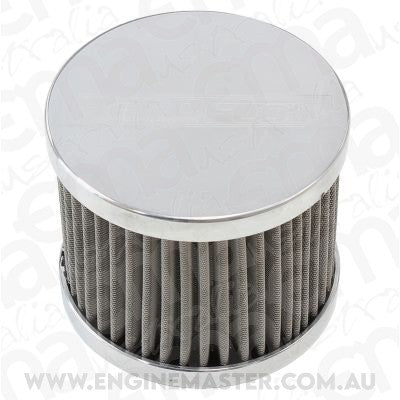 Aeroflow AF77-2002 -8AN S/S Billet Breather with Female -8AN Re-Usable