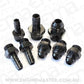 Aeroflow AF59-1016BLK Aeroflow Surge Tank Fittings Black Repl Kit Barb & AN Fitt