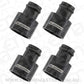 Aeroflow AF64-2885 ID Injector Adapter Short Suit 11mm Fuel Rail Black 4Pk