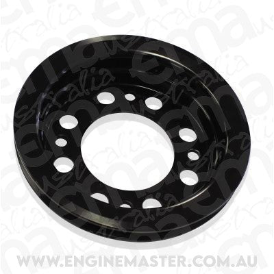 Aeroflow AF64-4023BLK Holden V8 Crank V Pulley Hq-Wbsuits Early Red W/Pump Black
