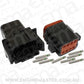 Aeroflow AF49-9008 Weathertight 8 Pin Connector Kit Deutsch Dt Style Black