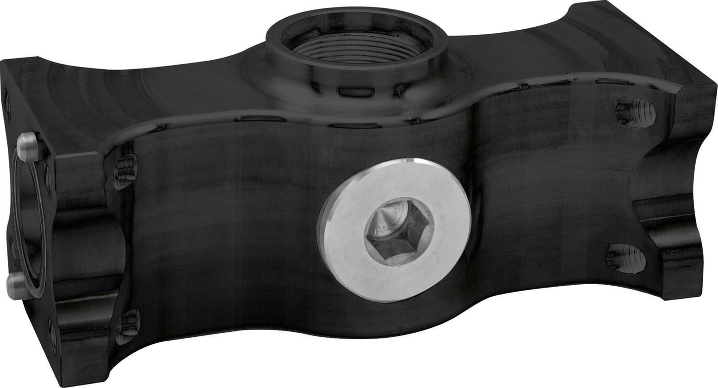 CVR CVR8001BK Universal Billet Aluminium Water Pump Manifold 1" Outlet Black
