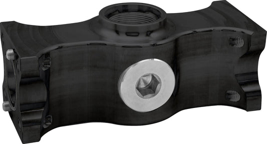 CVR CVR8001BK Universal Billet Aluminium Water Pump Manifold 1" Outlet Black